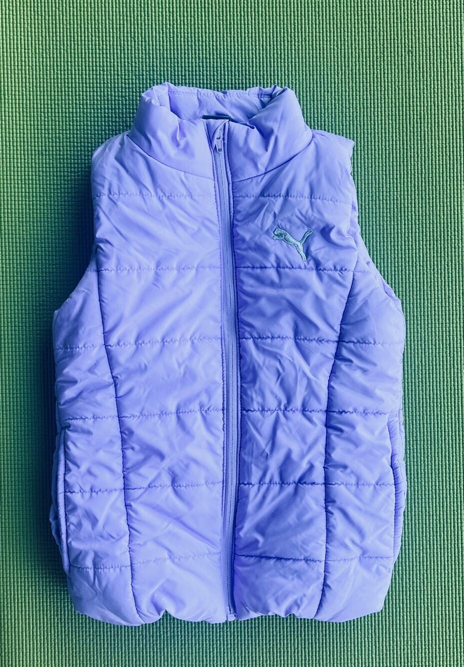 Puma Puffer Vest Youth Girls S Small (7-8) Lavender Purple Full Zip NWOT